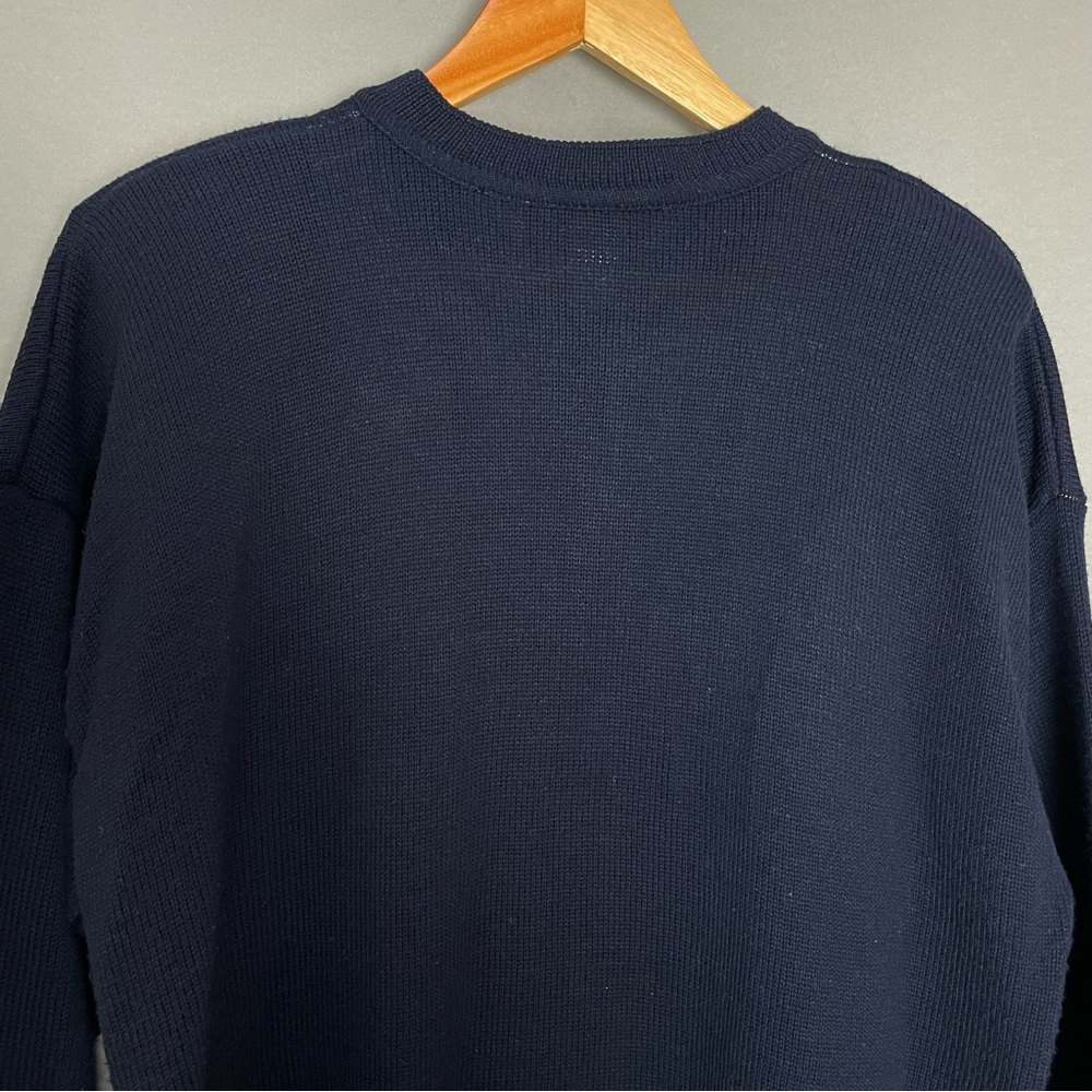 Vintage Cardigan Sweater Navy Blue Women Size Large Floral Eclectic Retro 90s‎ - Picture 5 of 15